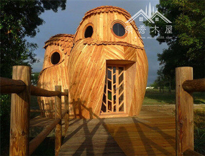 風(fēng)情木屋別墅，貓頭鷹木屋