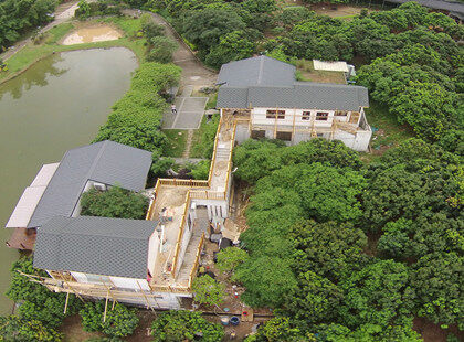 深圳石巖麻布新村私人度假村木屋無(wú)人機(jī)航拍圖