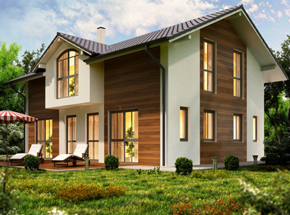 中國風現(xiàn)代風格木別墅效果