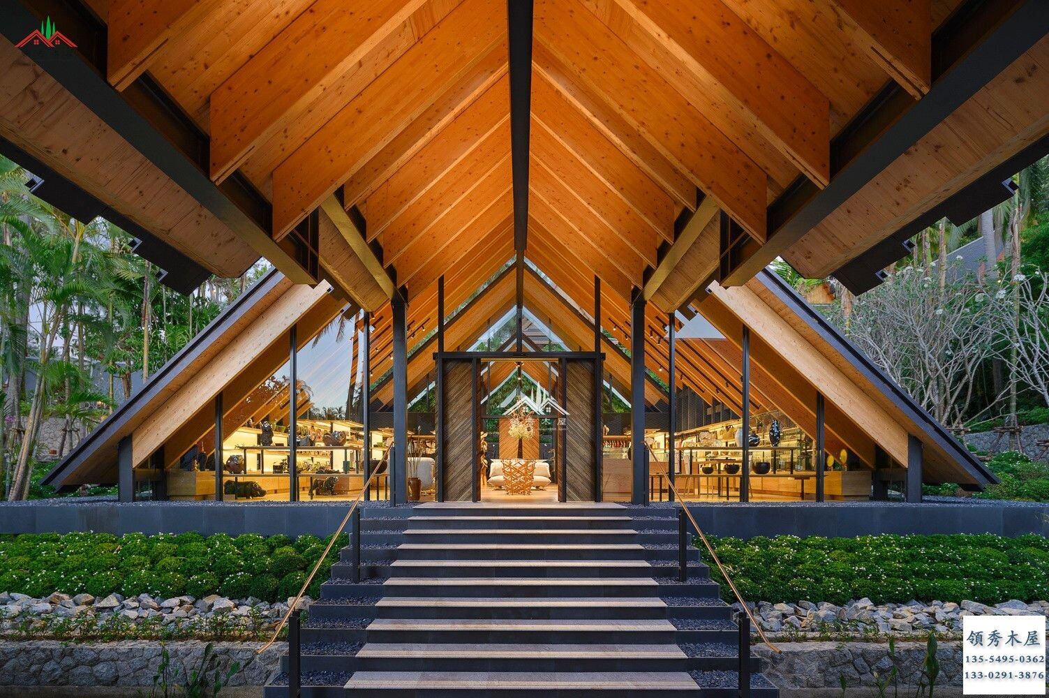 東南亞附近的景區(qū)如何做接待中心兼顧商業(yè)中心的木屋？