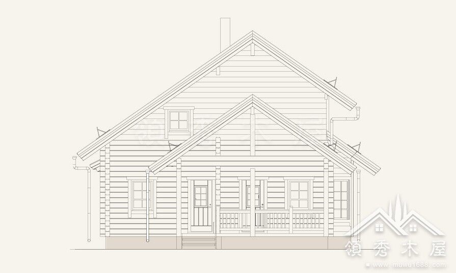 工人對(duì)木屋別墅現(xiàn)場(chǎng)施工