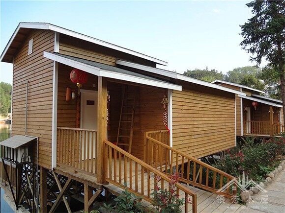 木屋群建造施工現(xiàn)場(chǎng)