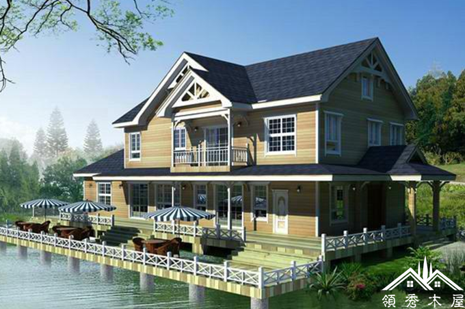 水上別墅木屋成功搭建案例(圖2) 別墅木屋