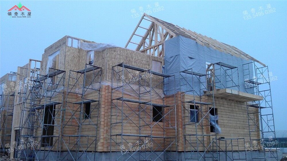 湖南長(zhǎng)沙客戶大型雙層木別墅案例施工展示(圖7)