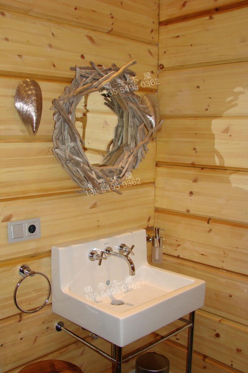 湖南衡陽客戶大型簡易井干式木別墅施工安裝(圖10)