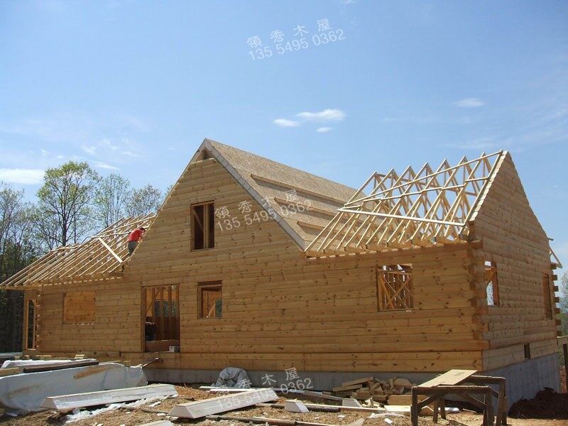 四川重慶客戶搭建雙層木別墅施工案例展示(圖2)