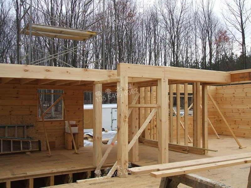 四川重慶客戶搭建雙層木別墅施工案例展示(圖7)