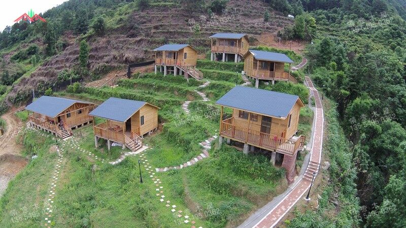 木屋群航拍圖