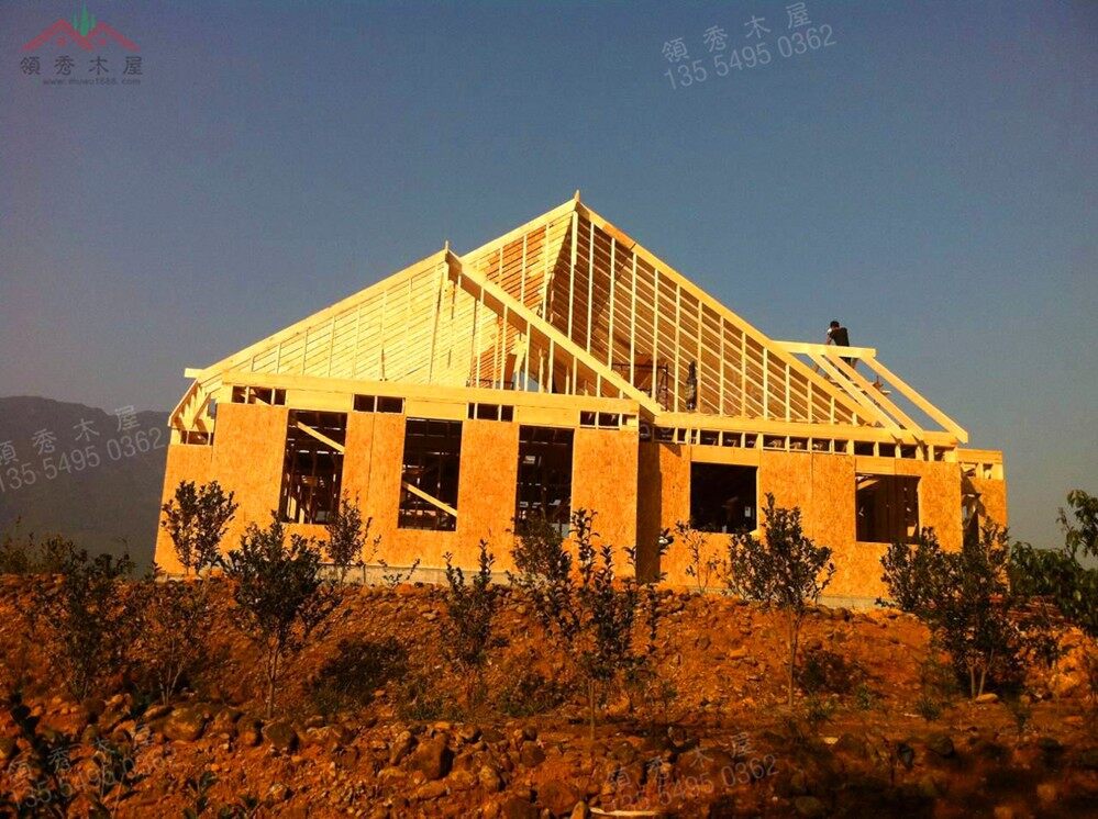 廣東清遠2X4輕型木別墅案例施工展示(圖4)