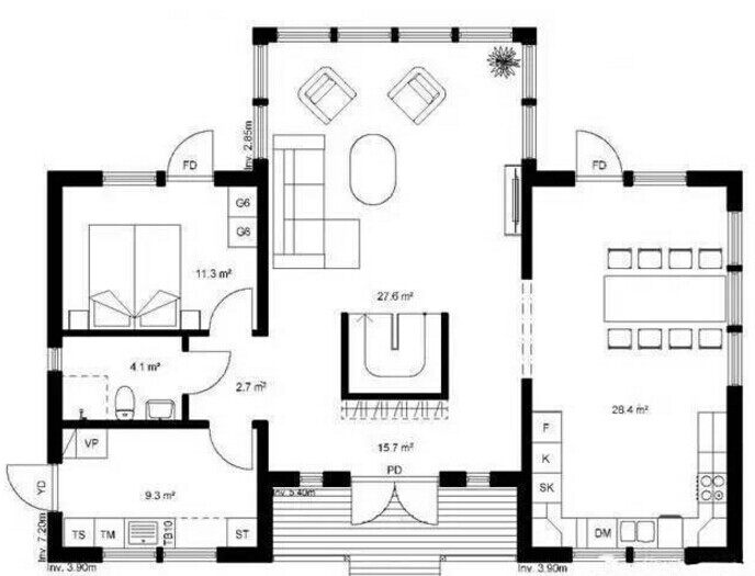60平米小木屋設(shè)計(jì)(圖6)