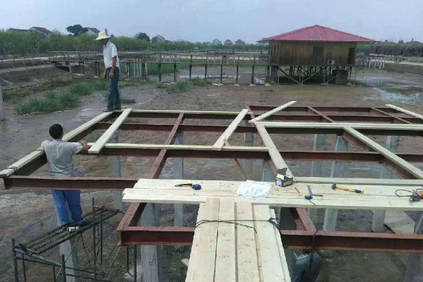 水上木屋施工圖，施工流程(圖2)