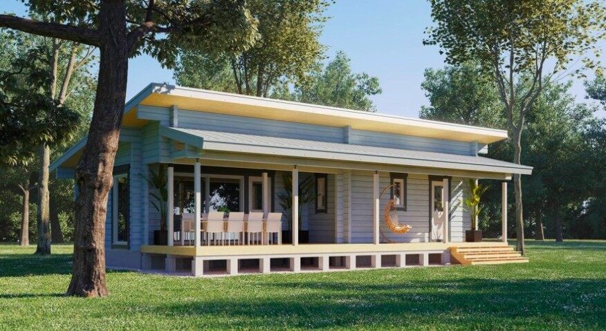 平屋頂木屋是否顯得現(xiàn)代一點(diǎn)呢(圖2)