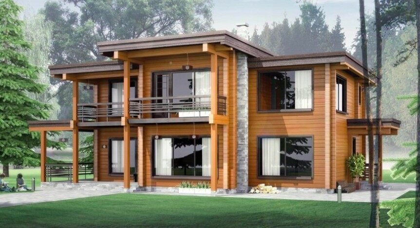 平屋頂木屋是否顯得現(xiàn)代一點(diǎn)呢(圖4)