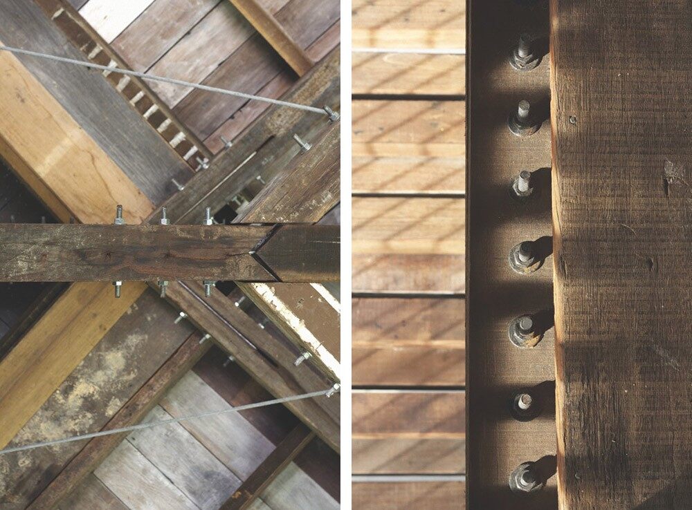 用時間雕刻的廢棄電線桿做木屋(圖3)