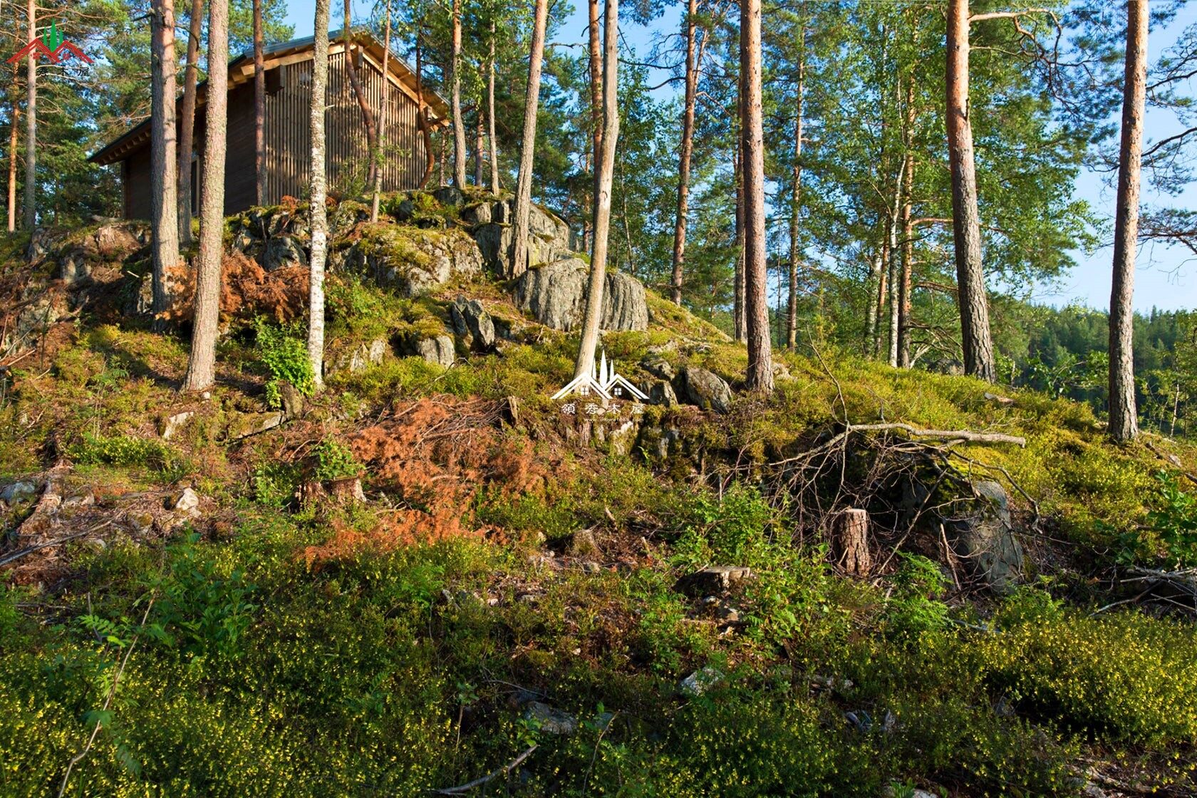 山坡湖邊森林帶閣樓小度假木屋(圖8) 帶閣樓小度假木屋