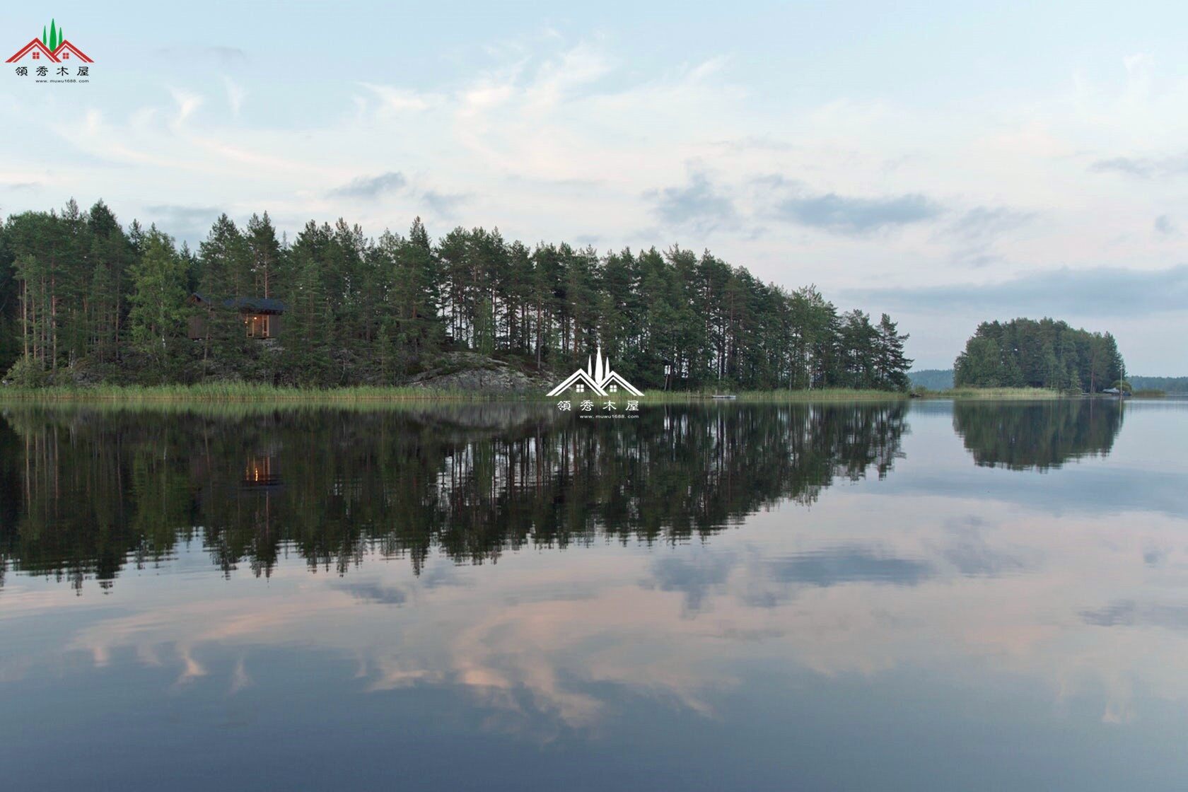 山坡湖邊森林帶閣樓小度假木屋(圖9) 帶閣樓小度假木屋