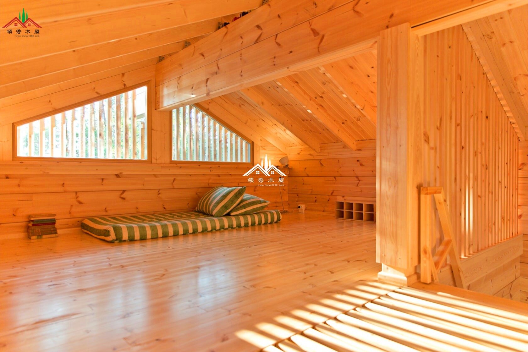 山坡湖邊森林帶閣樓小度假木屋(圖12) 帶閣樓小度假木屋