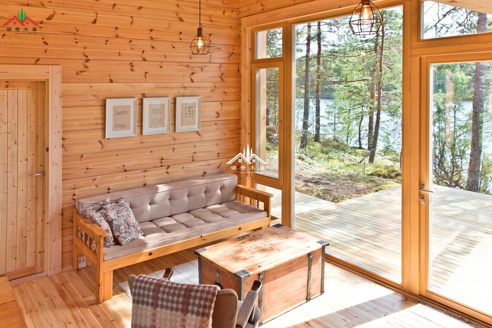 山坡湖邊森林帶閣樓小度假木屋(圖14) 帶閣樓小度假木屋