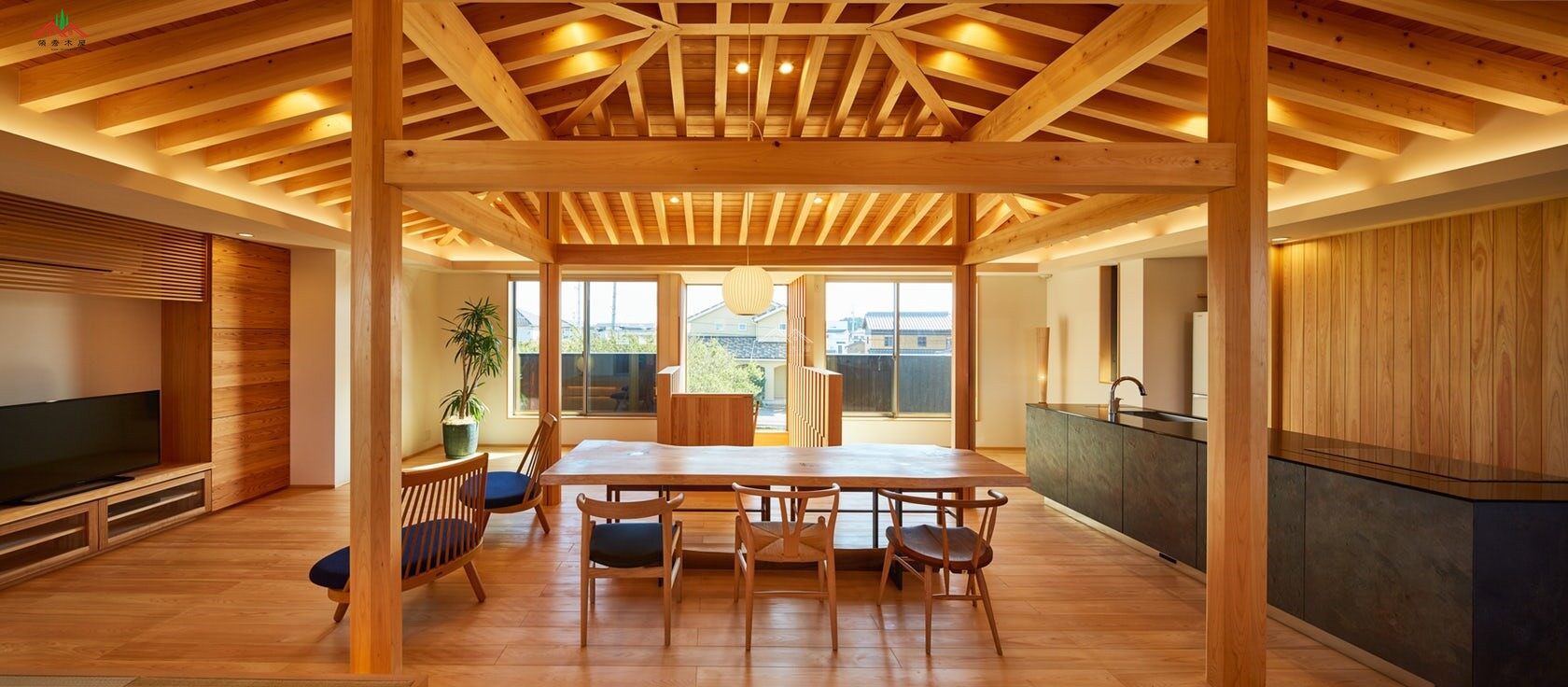 新中式雙層木屋別墅