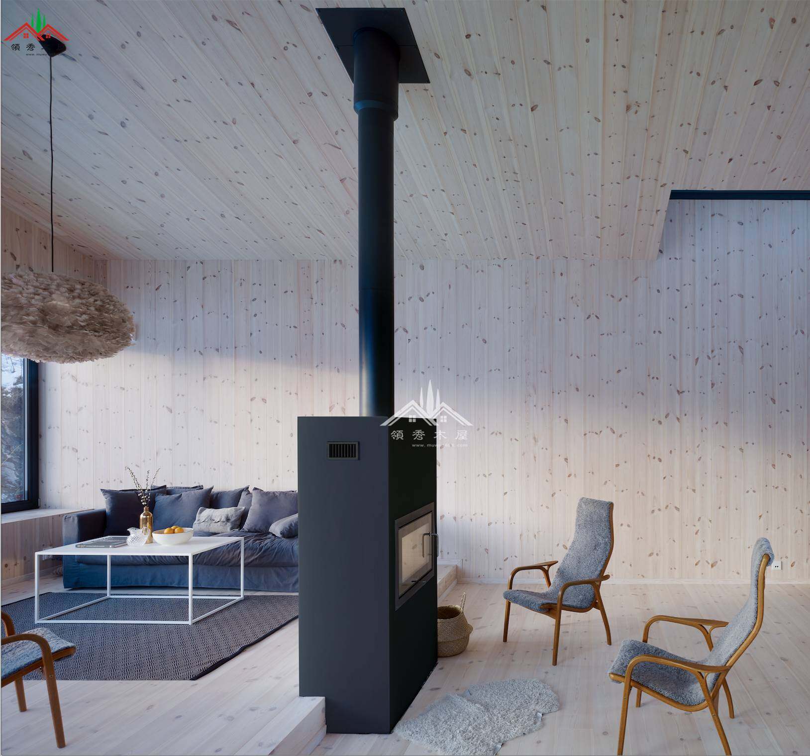 黑色外墻度假木屋