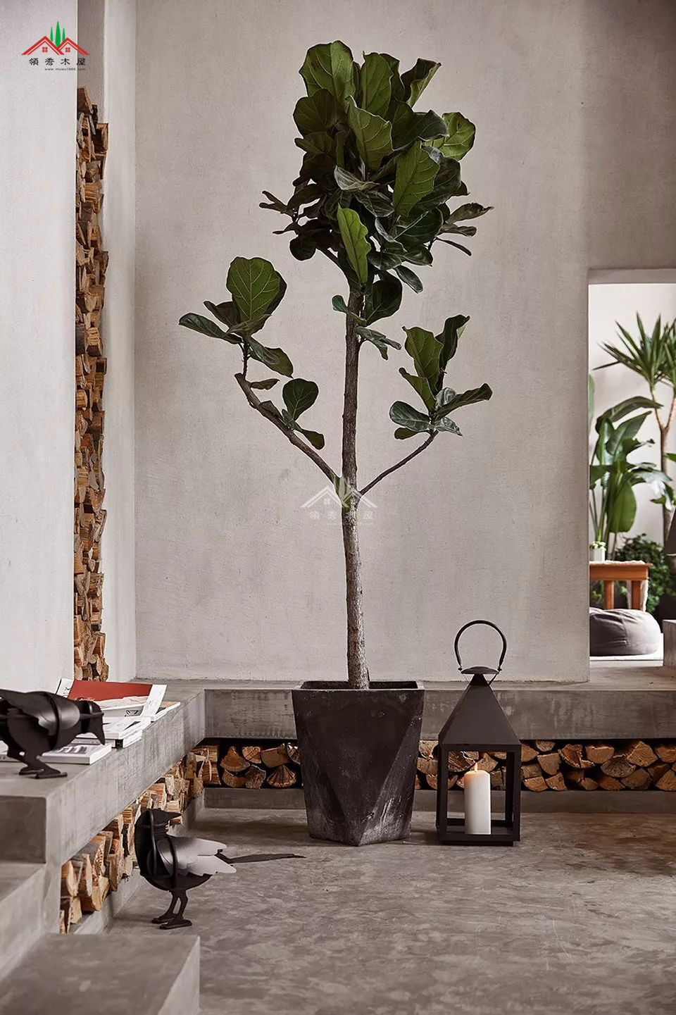 簡(jiǎn)約混磚木屋