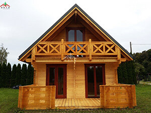 出口海外帶閣樓度假小木屋