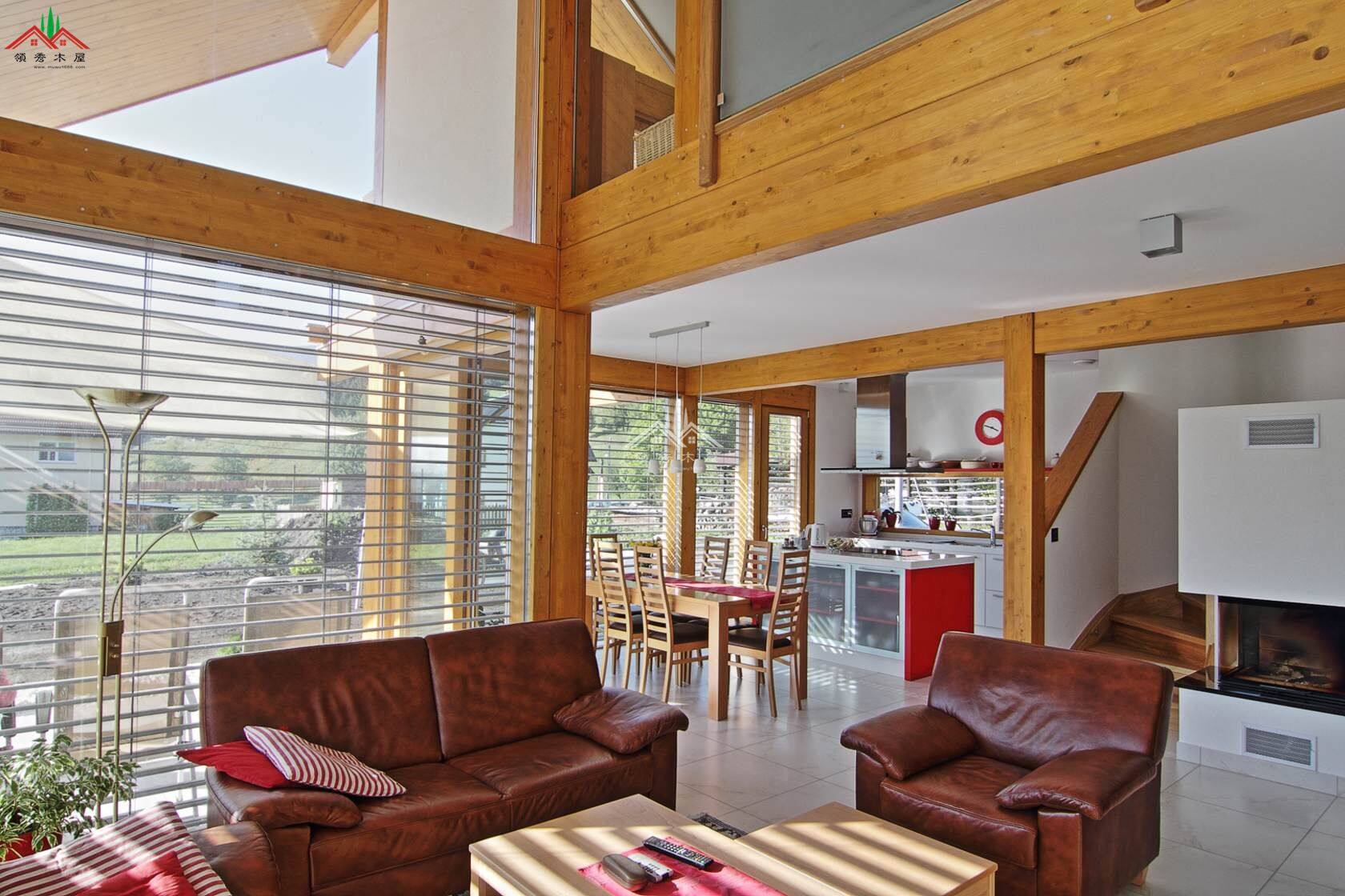 梁柱框架木屋別墅