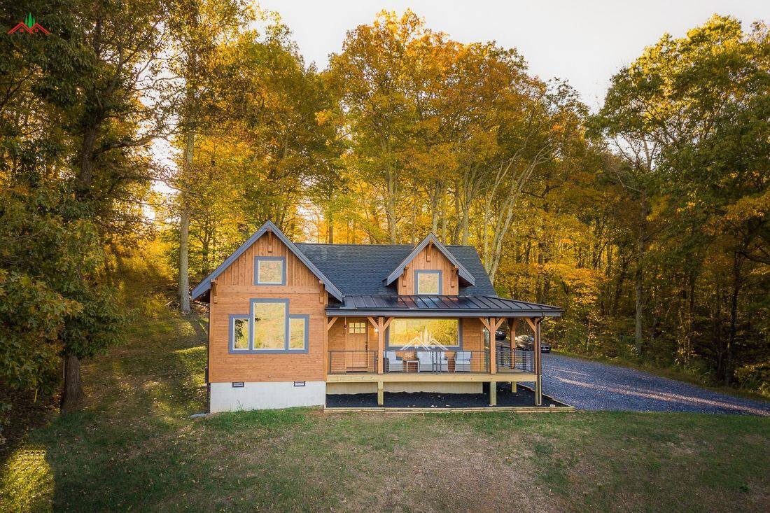 梁柱型雙層木屋別墅