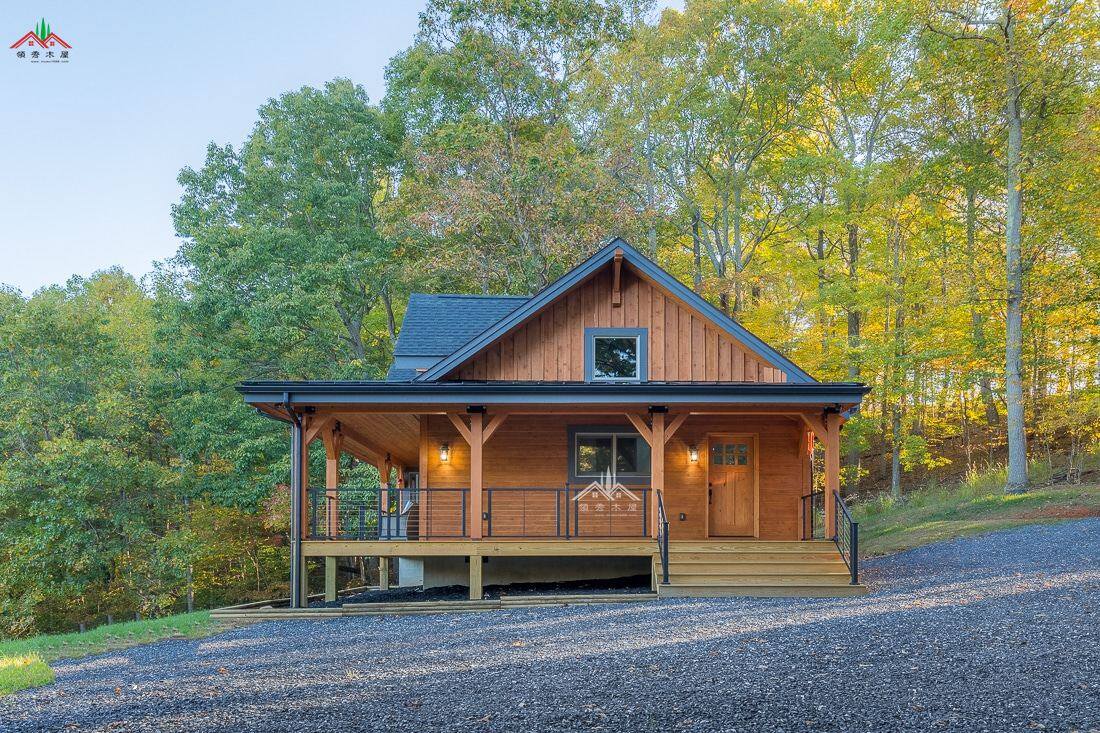 梁柱型雙層木屋別墅