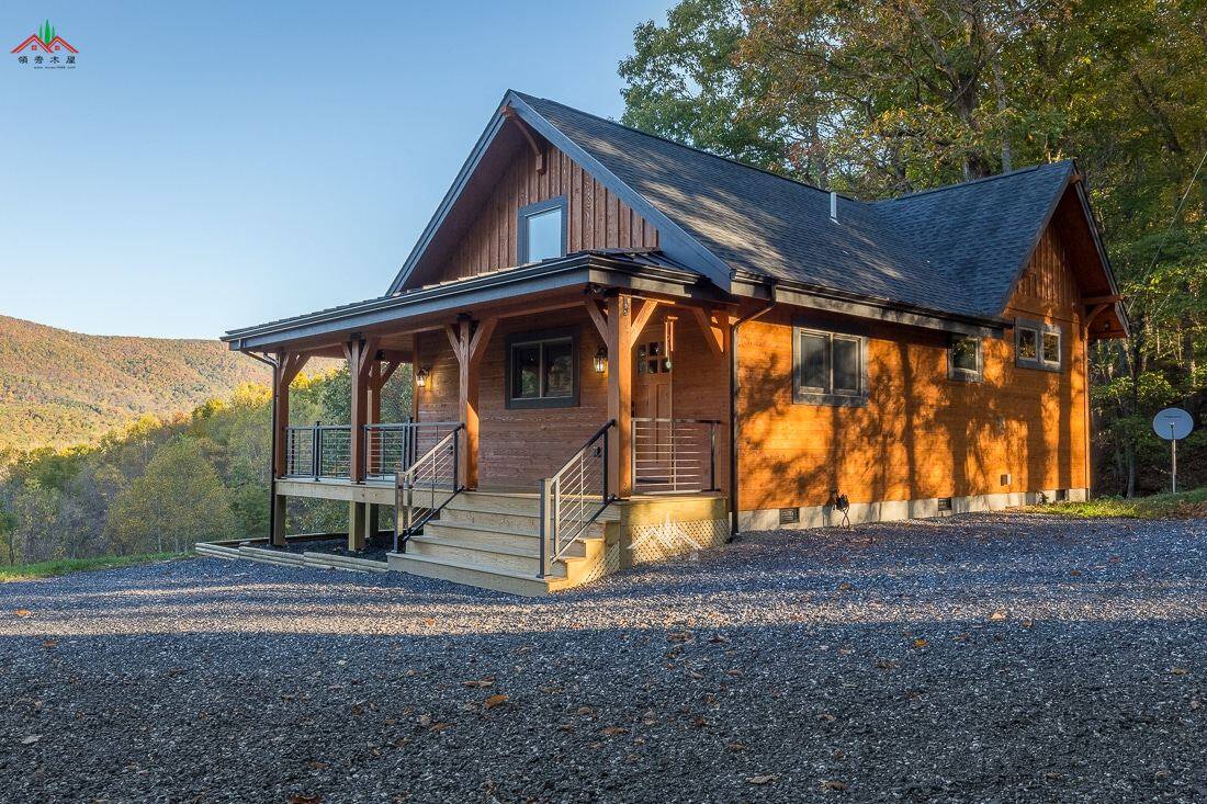 梁柱型雙層木屋別墅