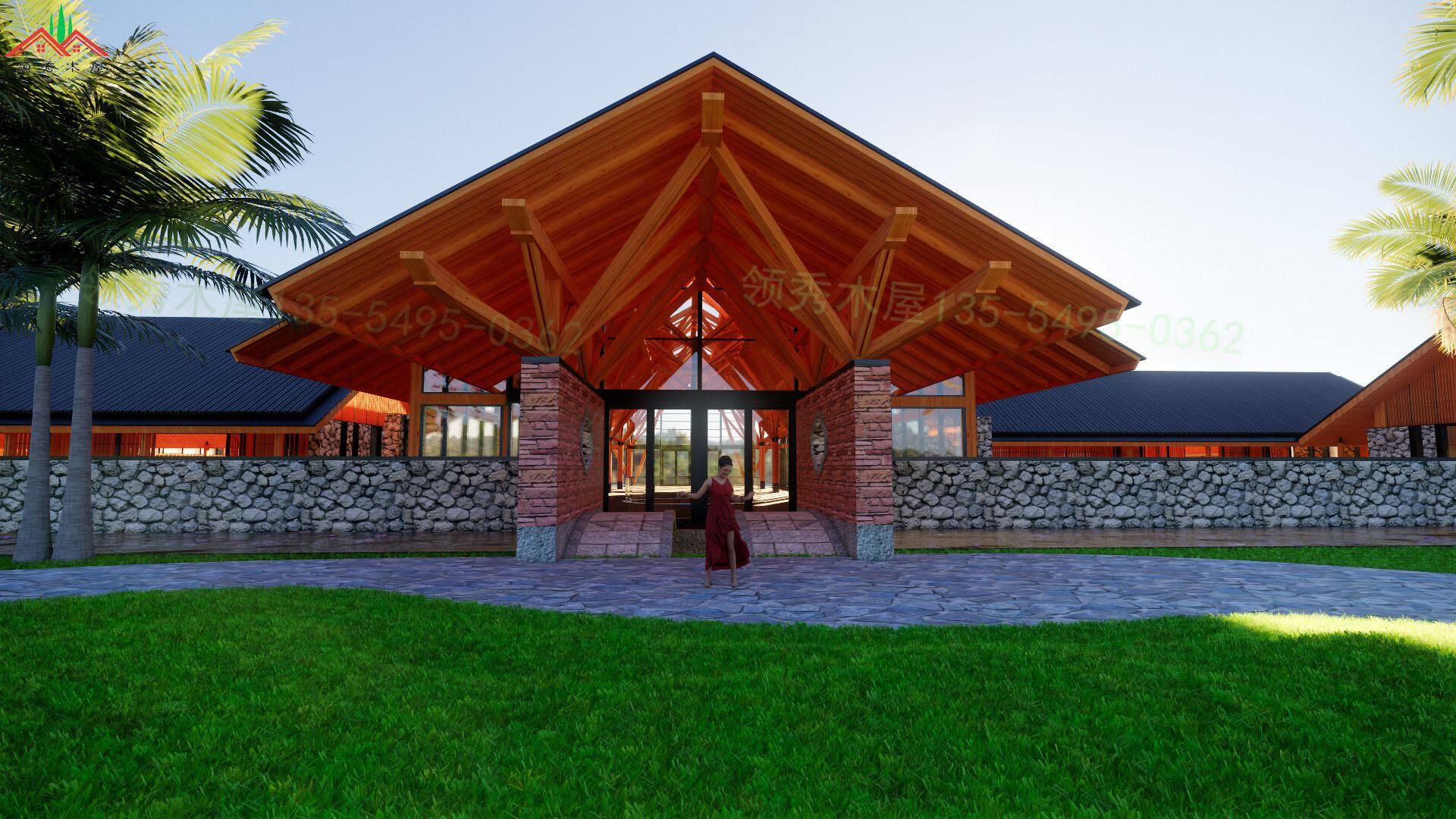 待中心會所木屋