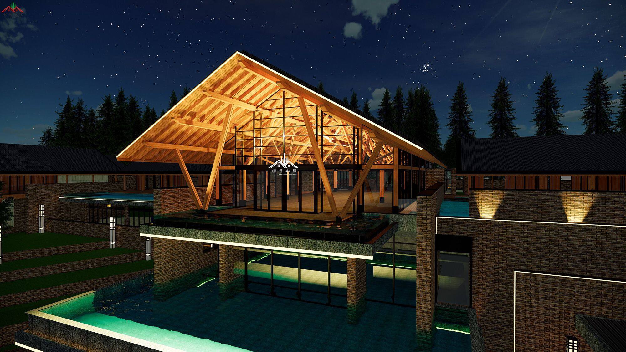 待中心會所木屋