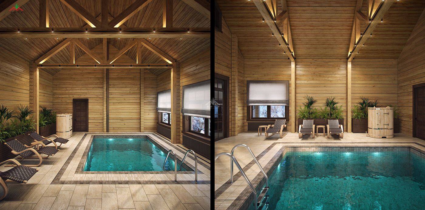 井干式木結(jié)構(gòu)室內(nèi)效果圖