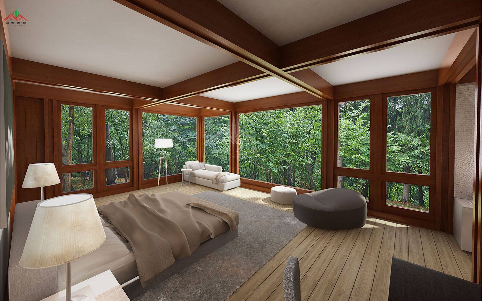 600平方的平頂現(xiàn)代風(fēng)格木屋酒店