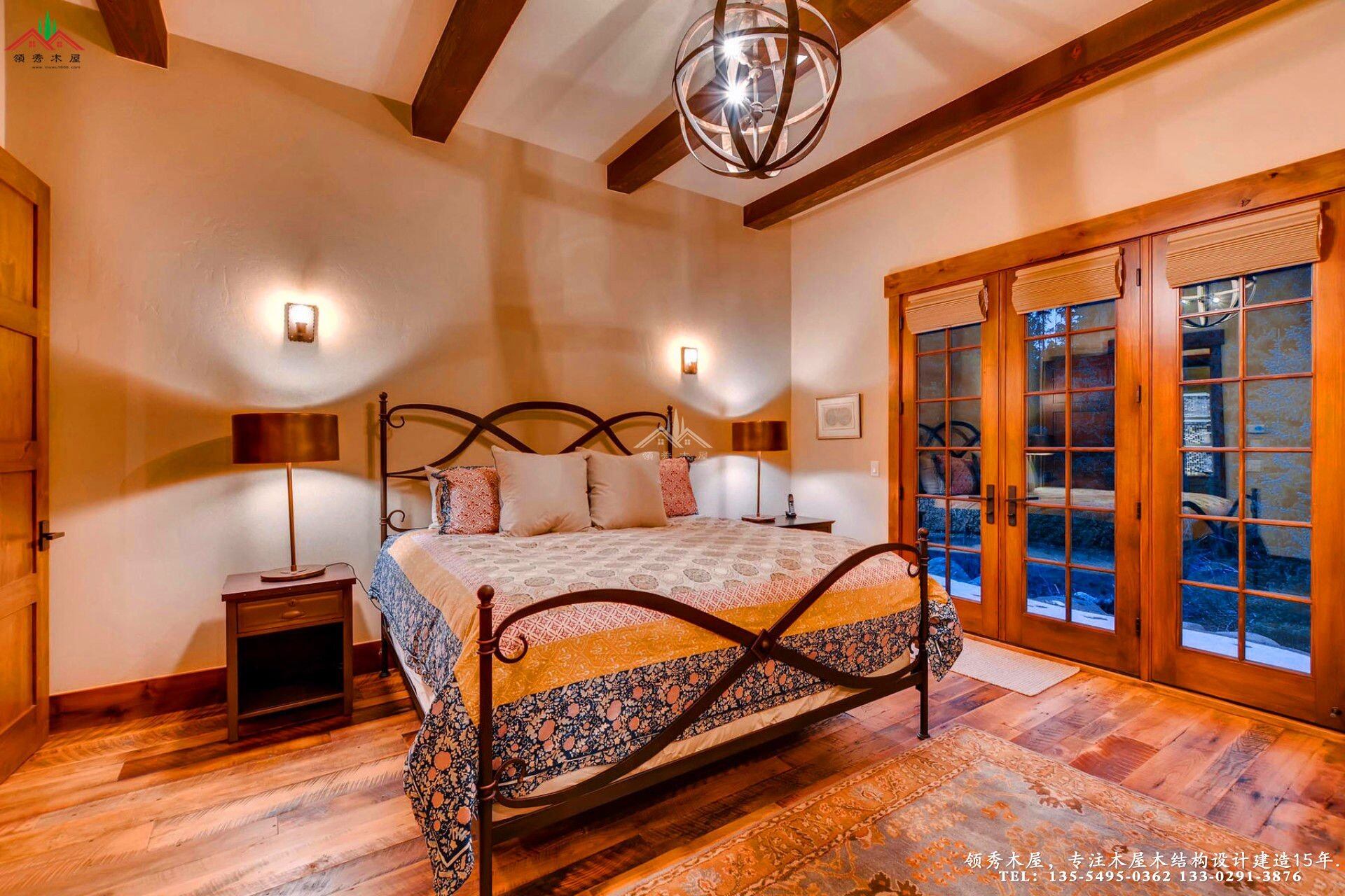 舊木裝飾外觀木屋別墅