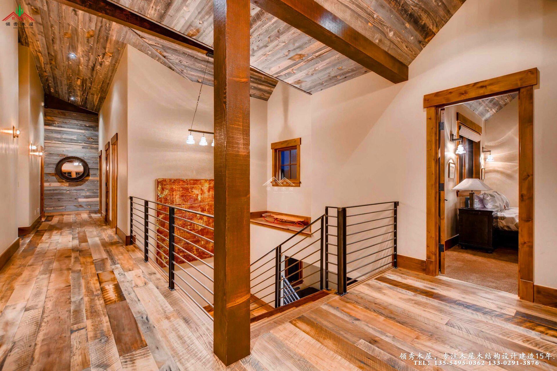 舊木裝飾外觀木屋別墅