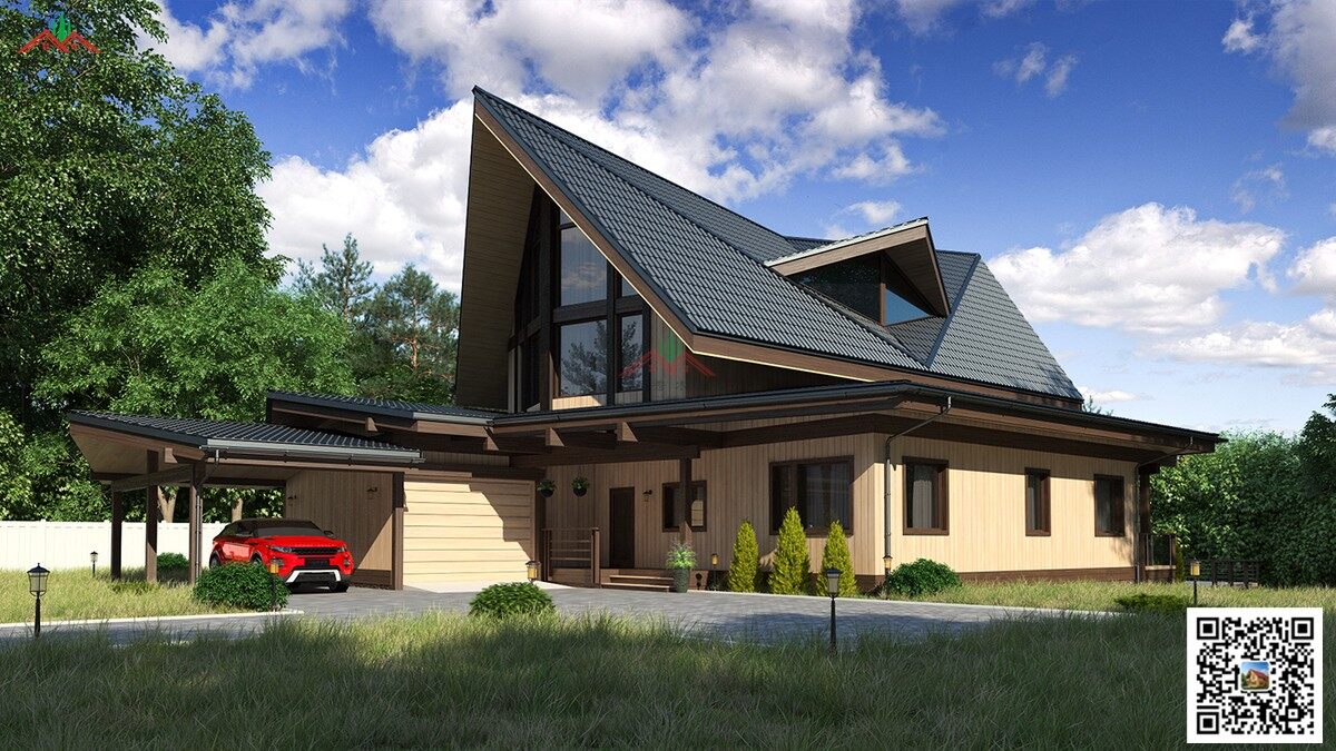 386平方大型雙層木屋別